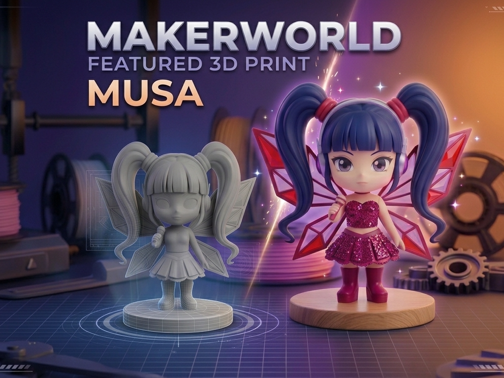 Musa: Hada de la Música - Winx Club Chibi 3D model