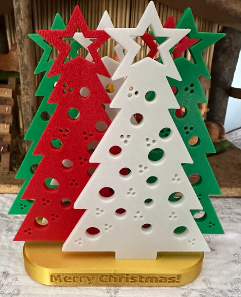 Christmas tree coasters with stand