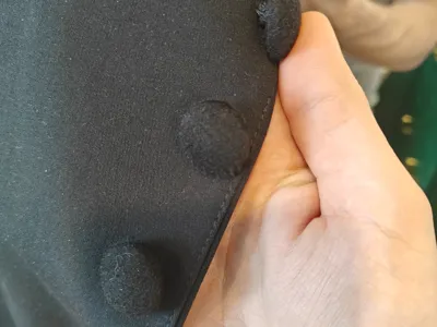 Cloth covered press button 22mm