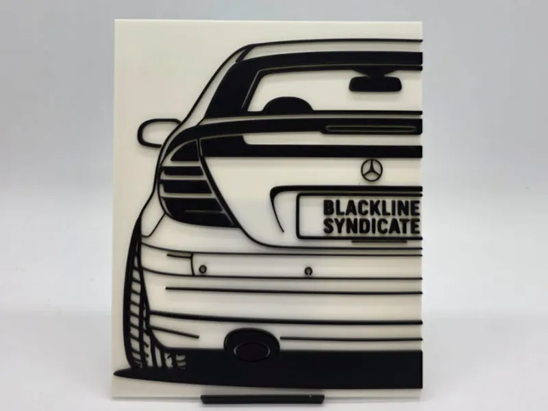 2D Wall Art Mercedes Benz CL203