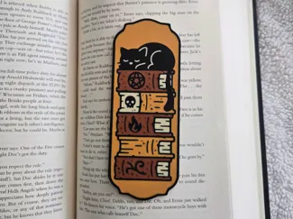 Witchy Stack Cat Bookmark