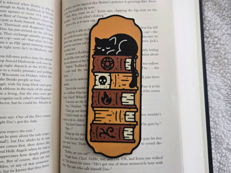 Witchy Stack Cat Bookmark
