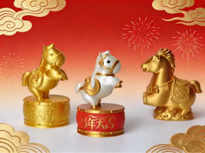 招财马年桌面装饰 吉祥物摆件