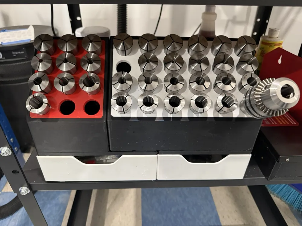 R8 Collet Tray - Angled - Free 3D Print Model - MakerWorld