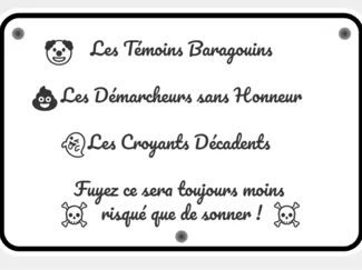 Pancarte contre les démarcheurs