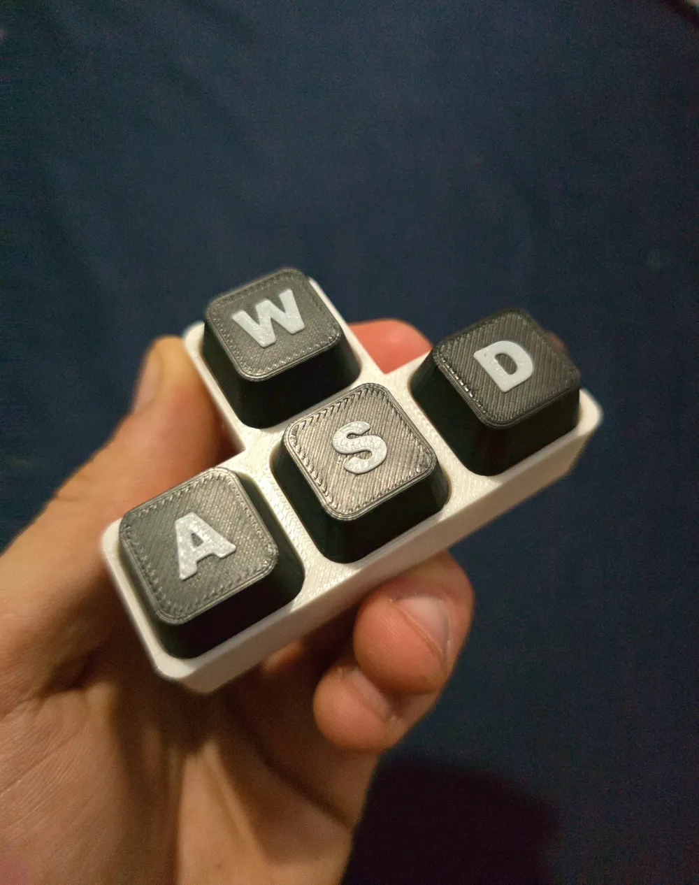 9 Button Clicker Keyboard Buttons Clicker - WSAD and ARROWS - Free 3D Print Model ...
