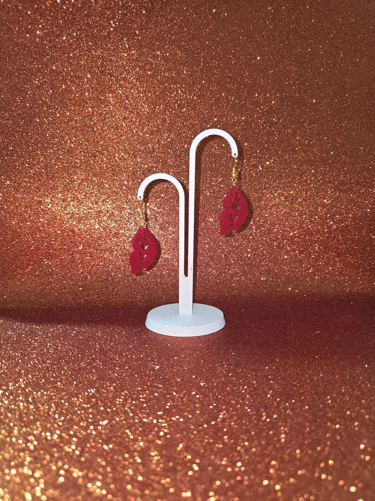 Mouth love earrings view 3