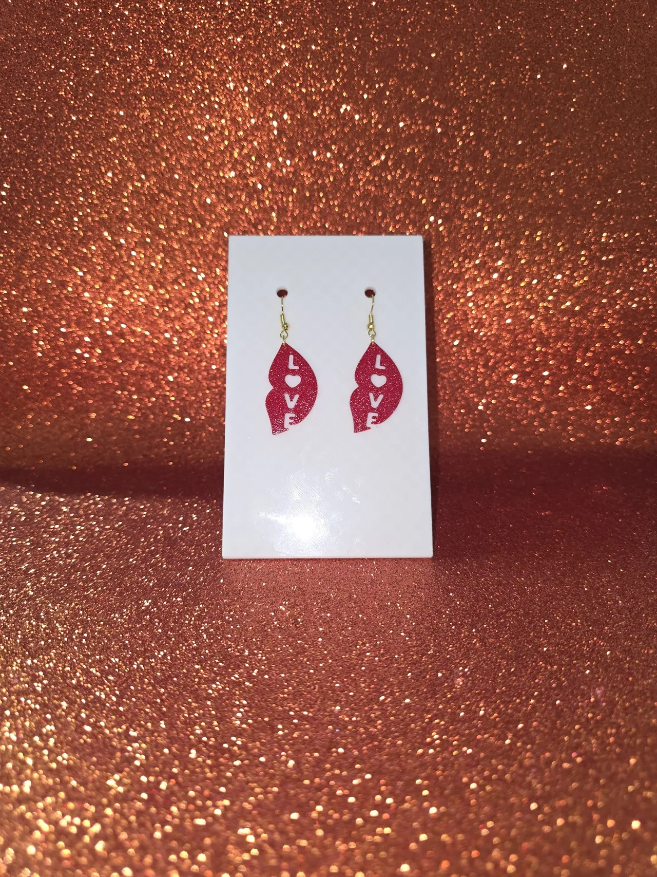 Mouth love earrings view 2