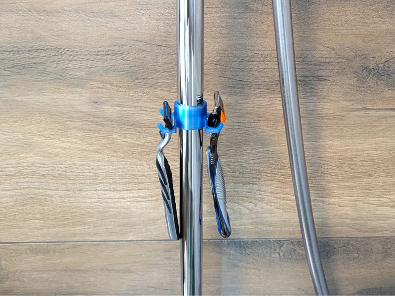 Dual Razor Holder for shower riser