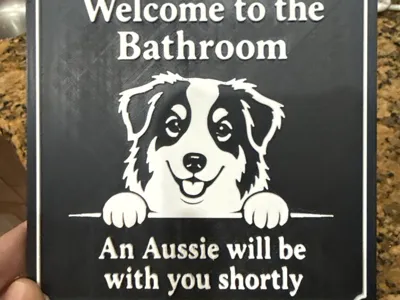 Aussie Bathroom Sign
