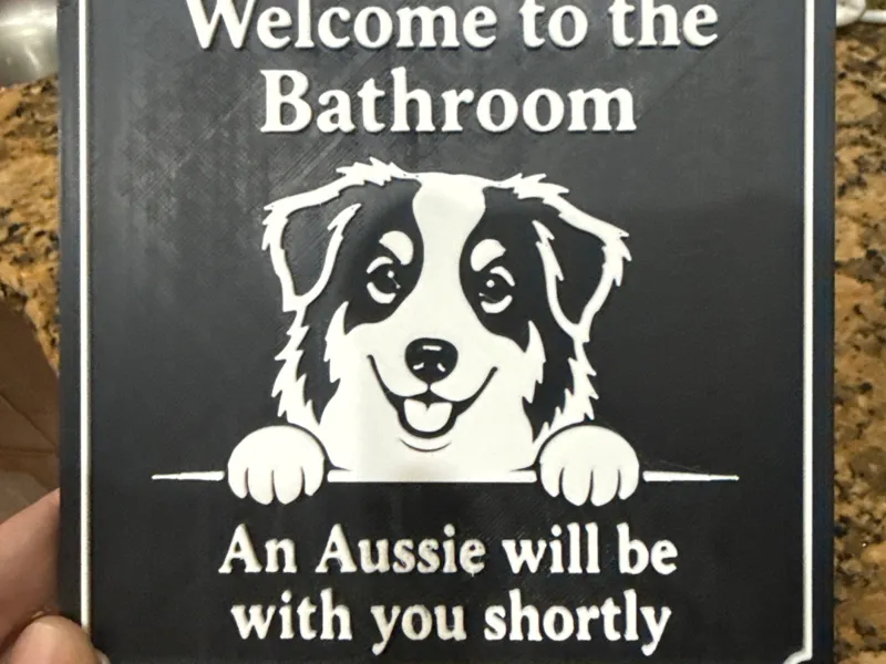Aussie Bathroom Sign