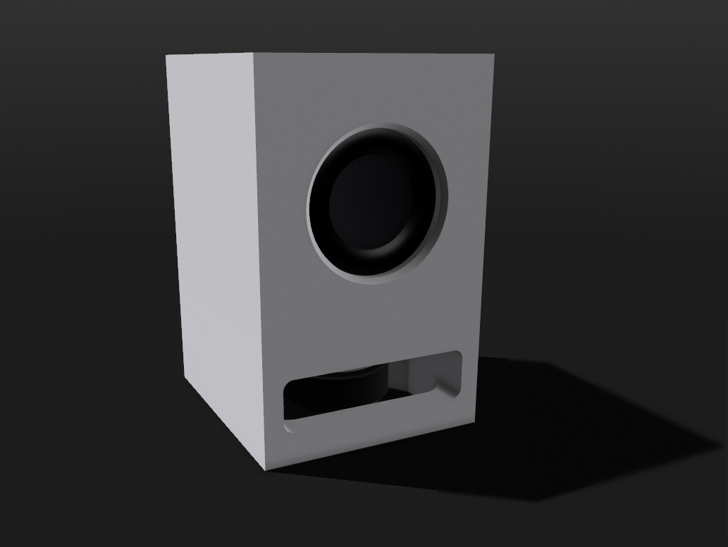 Miniatura 4 do modelo 3D 4至4.5寸 推挽式  mini 低音炮 - 大方糖v1.3