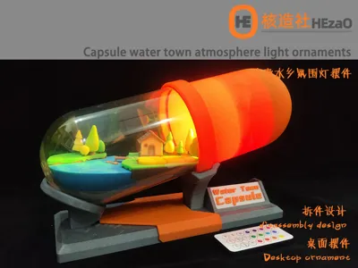 Capsule water town atmosphere light ornaments