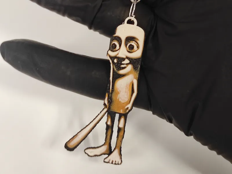 tung tung tung sahur keychain colored