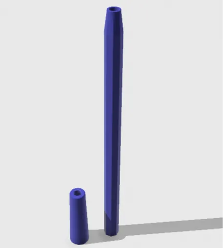 Pen with his cap, compatible with Bic cartridges