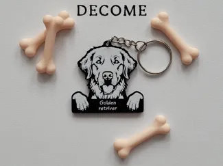 Golden Retriver keychain