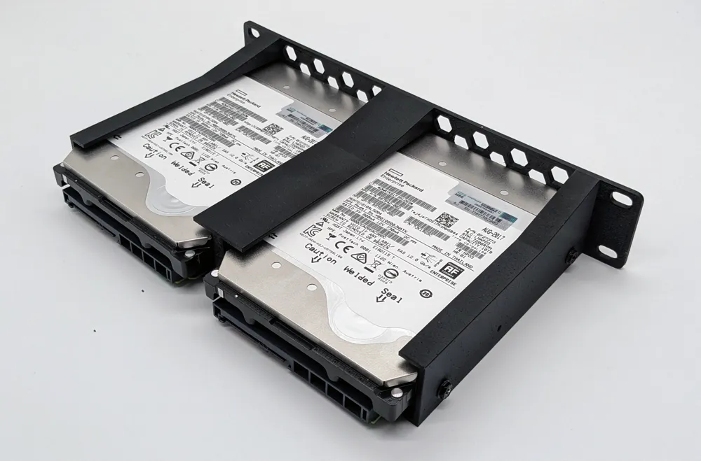10 Inch Rack 1U 2x 3.5 HDD Mount - Free 3D Print Model - MakerWorld