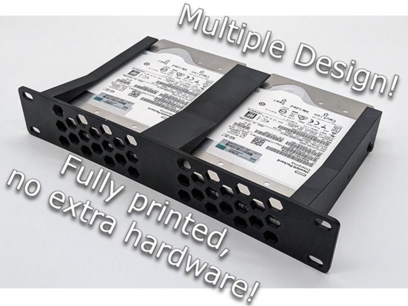 10 Inch Rack 1U 2x 3.5 HDD Mount