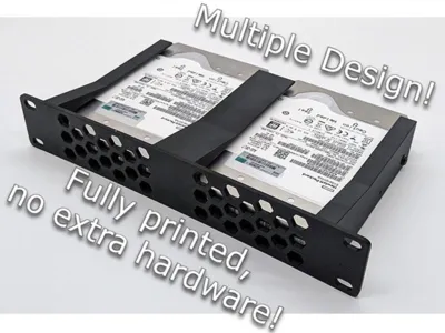 10 Inch Rack 1U 2x 3.5 HDD Mount