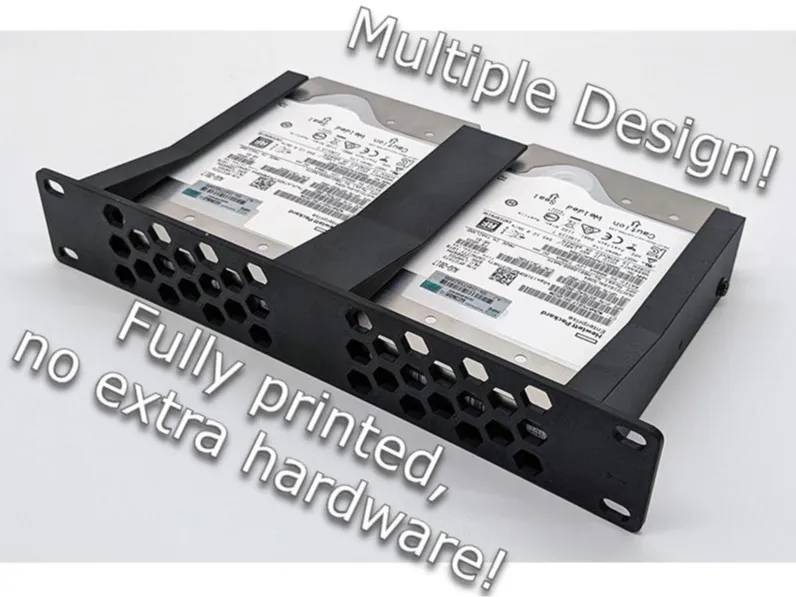 10 Inch Rack 1U 2x 3.5 HDD Mount