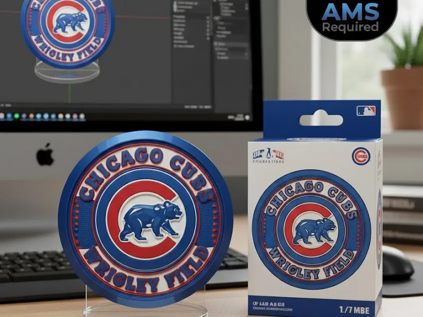 Chicago Cubs Wrigley Field Coaster / Wall Art - Free 3D Print Model ...