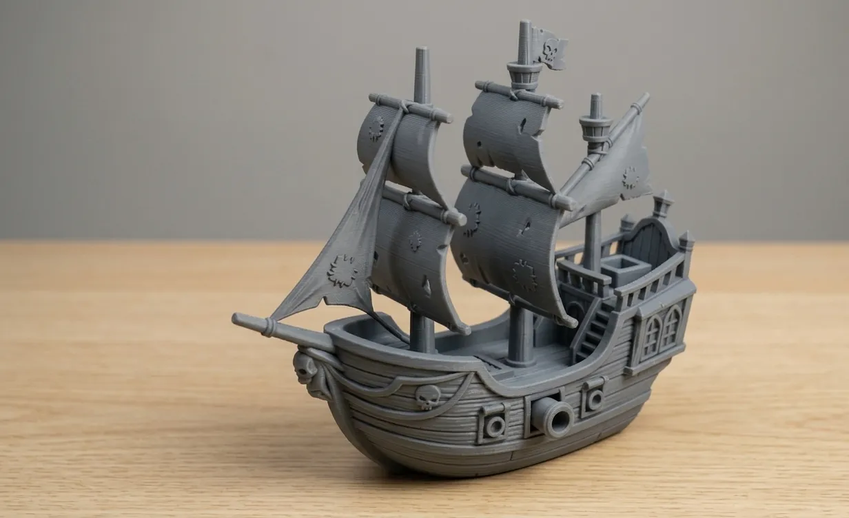 Black Pearl Benchy–Pirate Ship Inspired 3D Benchy view 2