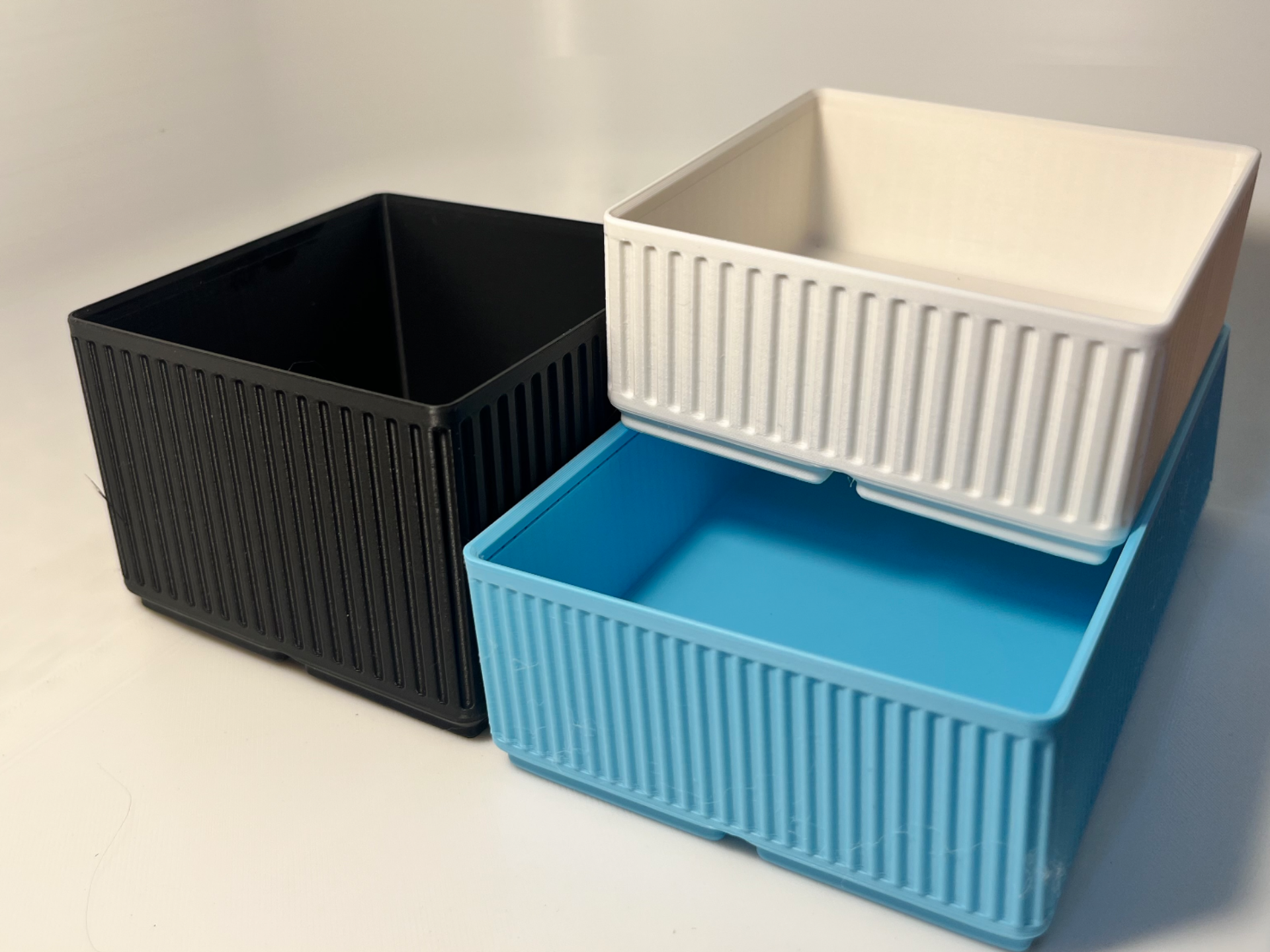 Ribbed Organizer Boxes