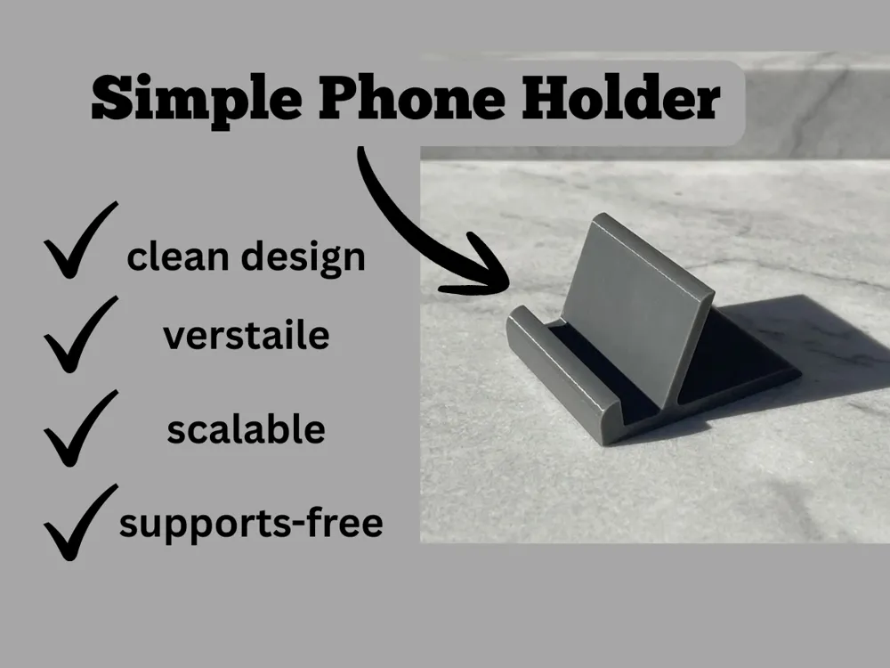 Simple Phone / tablet stand - Free 3D Print Model - MakerWorld
