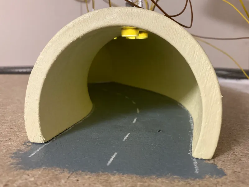 H0 Straßentunnel mit LED-Beleuchtung