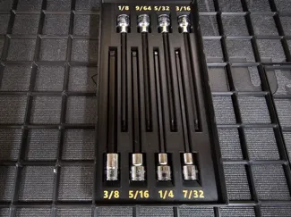 ICON 3/8 in SAE Long Hex Bit Socket Gridfinity