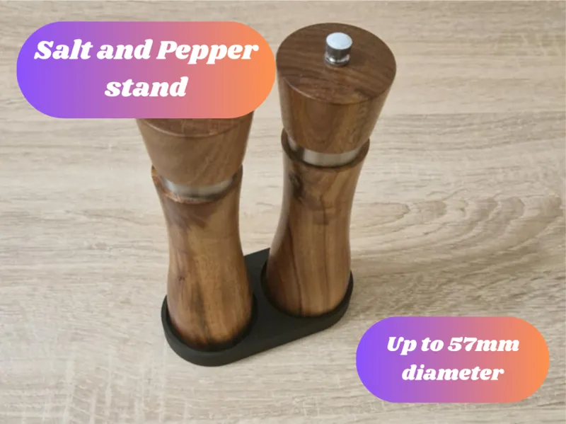 Salt and Pepper stand, 2 mills stand