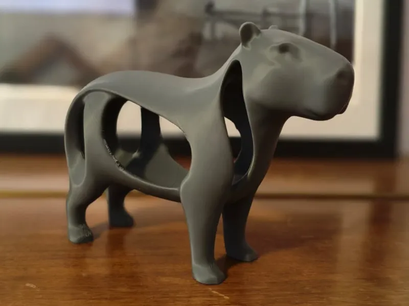 Elegant Hollow Design Standing Capybara Sculpture