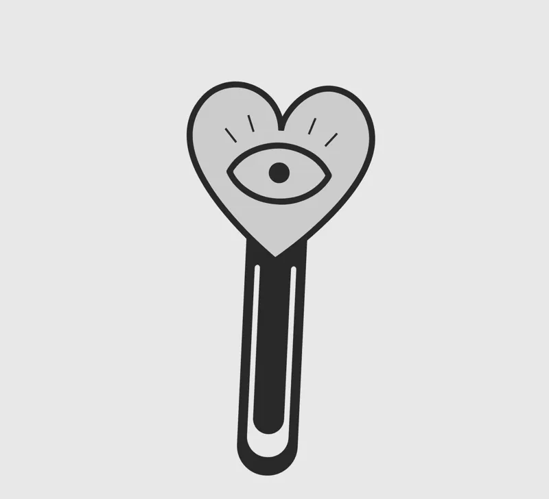 BookMark Heart Eyes Cute Kawaii