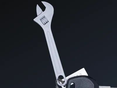 Flexi mini wrench keychain