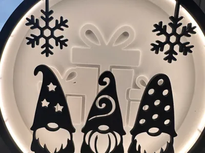 Christmas gnomes Shadowbox