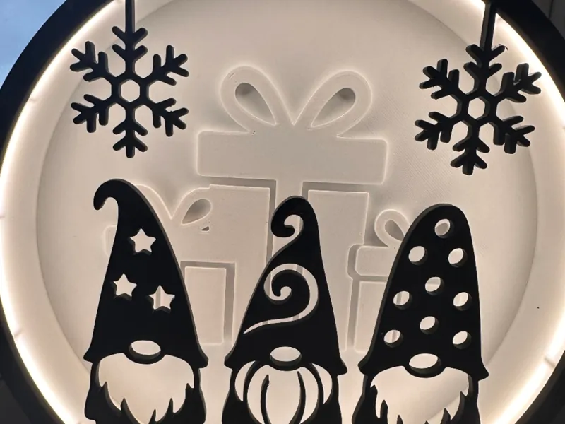 Christmas gnomes Shadowbox