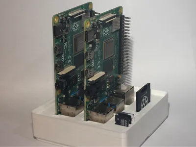 Gridfinity Raspberry 4 model B holder (2x2)