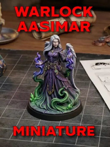 Figura decorativa: Isolde - Miniature Warlock Aasimar female — vista de referencia 2