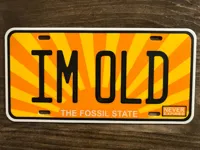 IM OLD License Plate