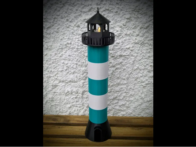 Modularer Leuchtturm mit LED-Teelicht