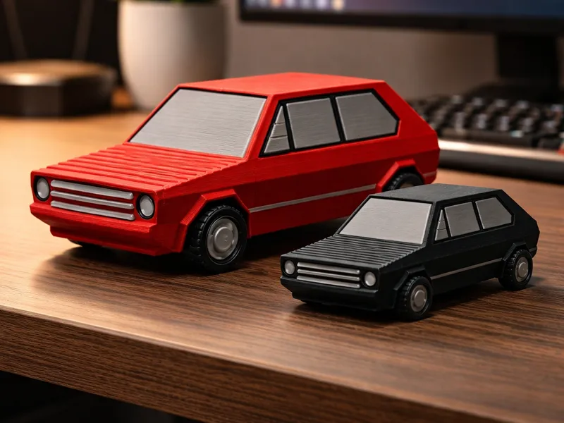 Volkswagen Golf MK1 Low Poly Car 3D Print Mini Car
