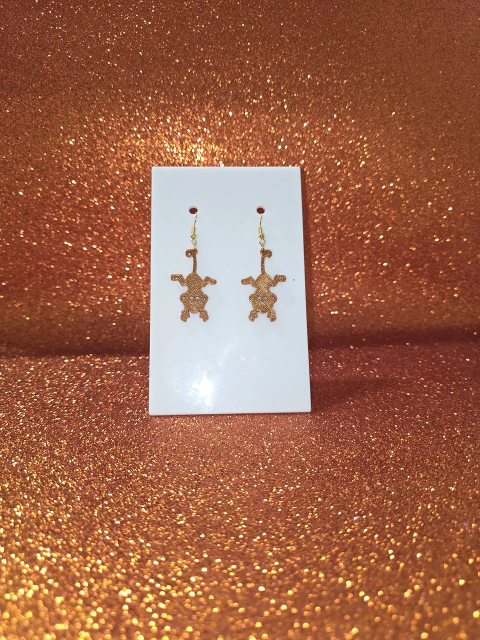 Playful monkeys earrings view 2
