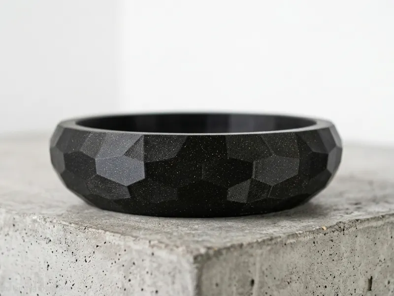 Modern low-poly faceted catch-all bowl. No support