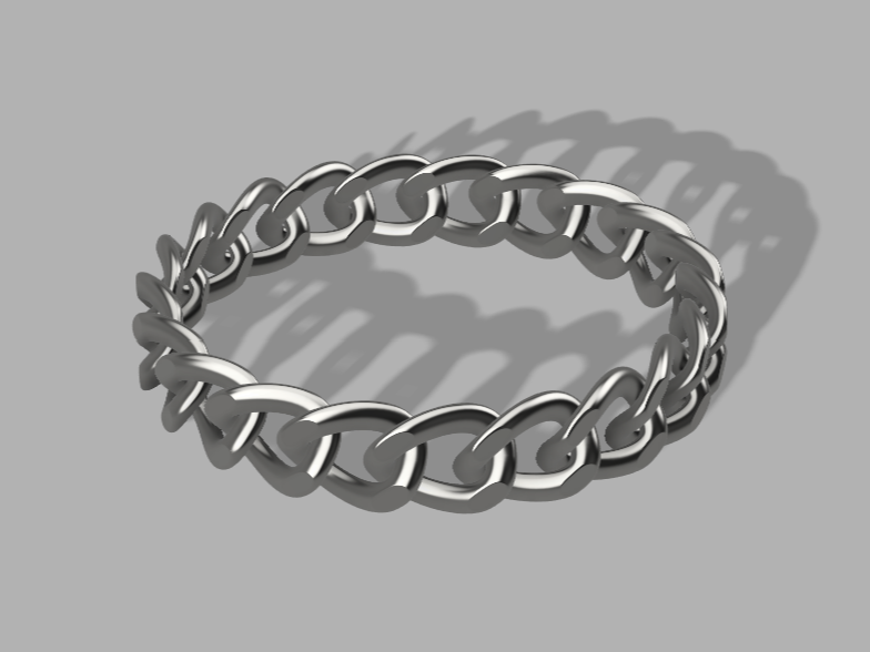 Chain bracelet ring