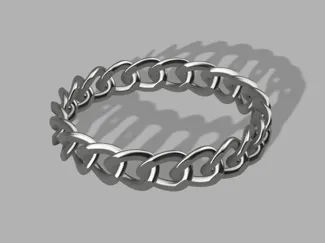 Chain bracelet ring