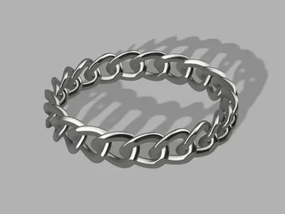 Chain bracelet ring