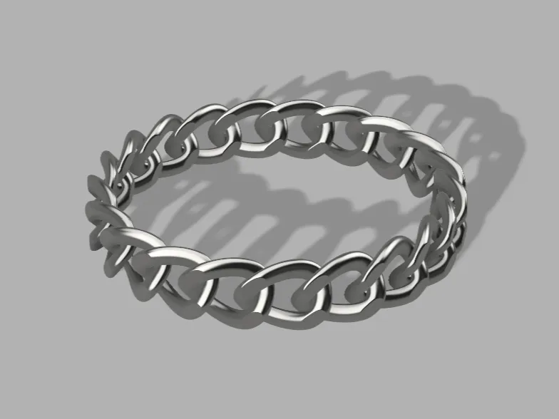 Chain bracelet ring