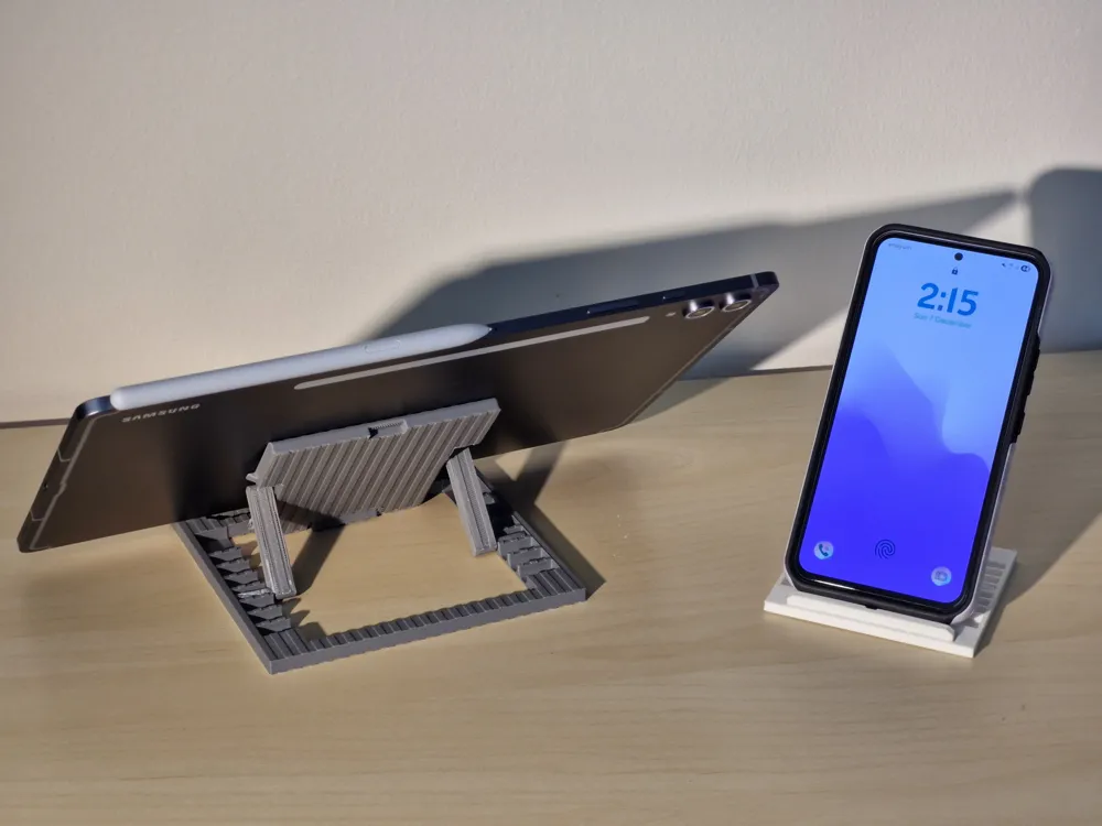 Modern Foldable Tablet + Phone Stand - Free 3D Print Model - MakerWorld