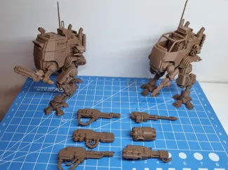 Futuristic Walker Scout Mech Robot Miniature