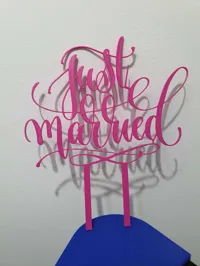 Figurine de mariage "Just Married" pour gâteau — photo 2